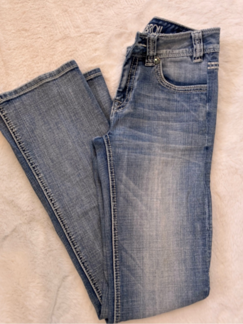 Rock&Roll Cowgirl Women's Light Wash Blue Jeans 26/34
